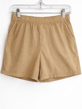 TNA Beige Elastic Waist Shorts Size S Casual Lounge Pockets